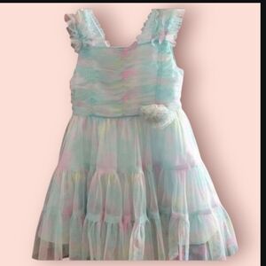 Jona Michelle Girls Dress Pastel Tulle Petticoat, Easter, Spring, Size 3T